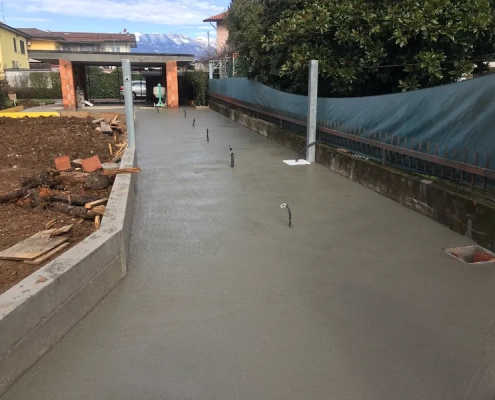 pavimentazione esterna giardino MIlano lavori betone