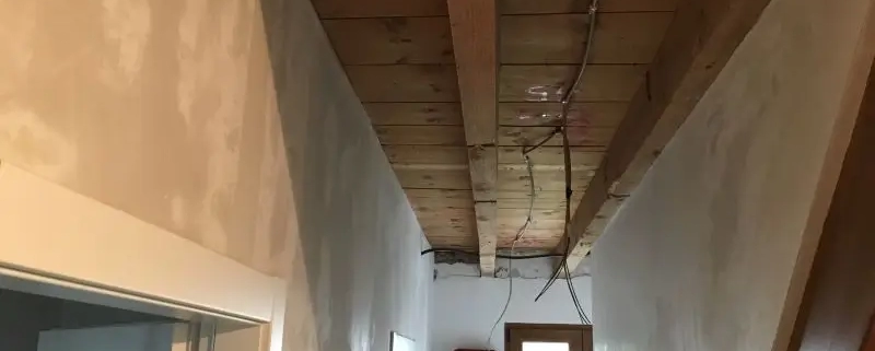 ristrutturazione casa a schiera vicenza cartongesso lavori in corso